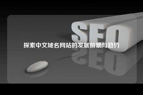 探索中文域名网站的发展前景与趋势