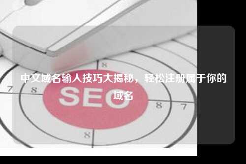 中文域名输入技巧大揭秘，轻松注册属于你的域名