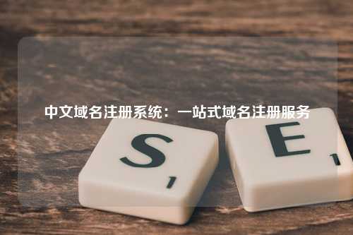 中文域名注册系统：一站式域名注册服务