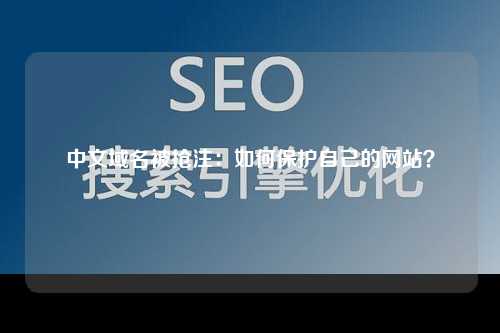 中文域名被抢注：如何保护自己的网站？