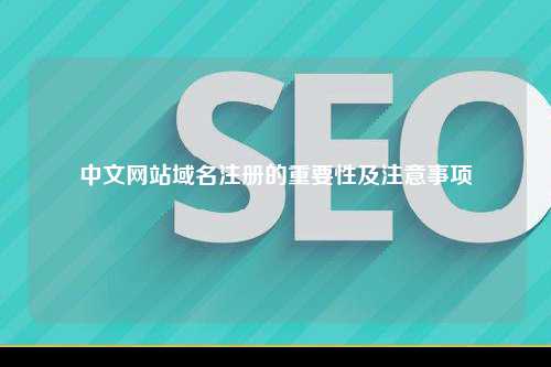 中文网站域名注册的重要性及注意事项