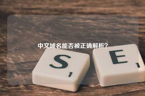 中文域名能否被正确解析？